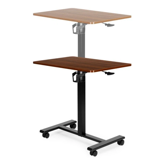 Mobilne biurko komputerowe ModernHome by Multistore regulowane 70 x 48 Czarno-brązowe (JNI-PN01-1-5) - obraz 5