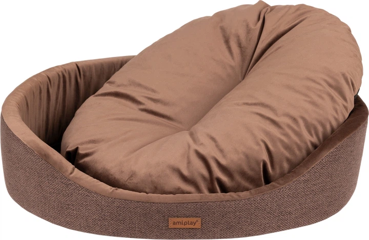 Legowisko dla psów Amiplay Siena XXL Brązowe (5907563303119) - obraz 3