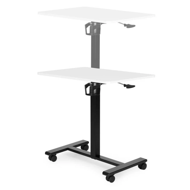 Мобільний комп'ютерний стіл ModernHome by Multistore регулюваний 70 x 48 Біло-чорний (JNI-PN01-1-1) - зображення 6