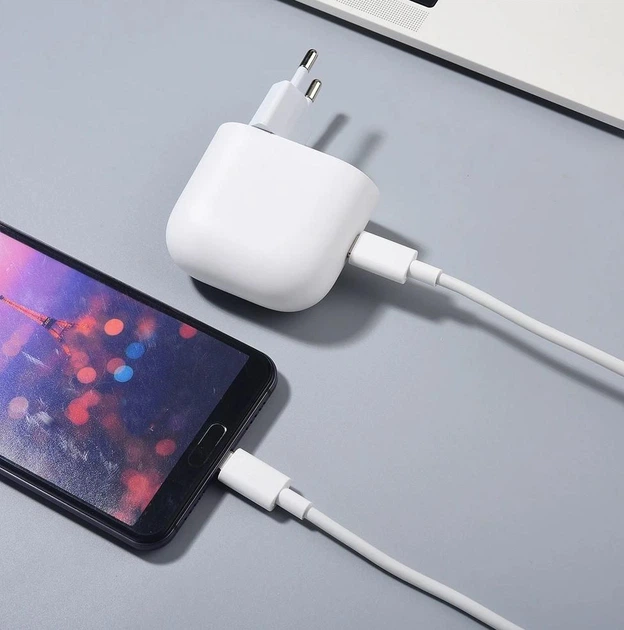 Зарядный блок для быстрой зарядки Google Pixel 45W + кабель Type-C - Фото 6 Зарядный блок для быстрой зарядки Google Pixel 45W + кабель Type-C - изображение 6
