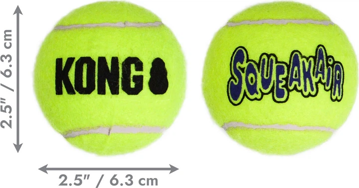 Набір м'ячів для собак Kong SqueakAir Balls M 6 шт (35585416007) - зображення 2
