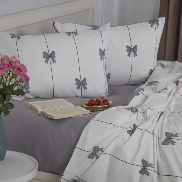 Комплект постільної білизни ТЕП Melluna Soft Ribbons, євро - Фото 4 Комплект постільної білизни ТЕП Melluna Soft Ribbons, євро - изображение 4