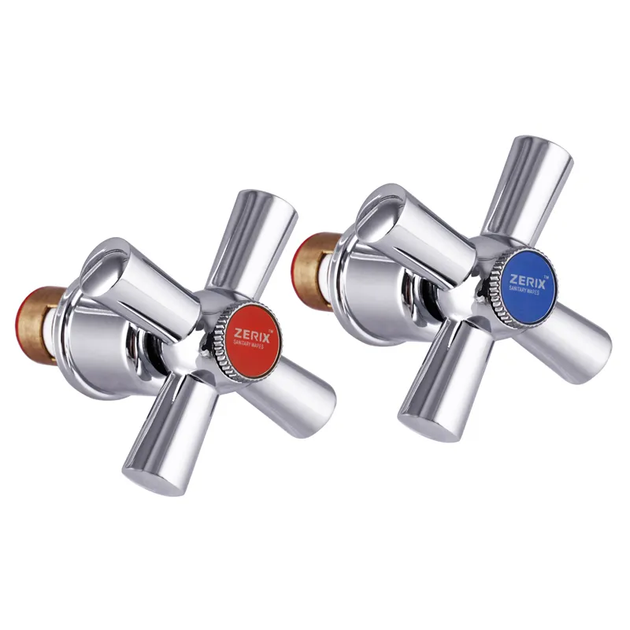 Ручки для змішувача з кран буксами (пара) ZERIX HANDLES SET-A722 (кераміка) (ZX2952) - Фото 2 Ручки для змішувача з кран буксами (пара) ZERIX HANDLES SET-A722 (кераміка) (ZX2952) - зображення 2
