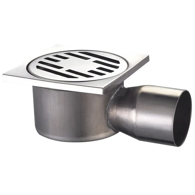 Душевой трап из нержавеющей стали Champion Drain-02-10x10-90 (угловой отвод) (CH6144) - изображение 2