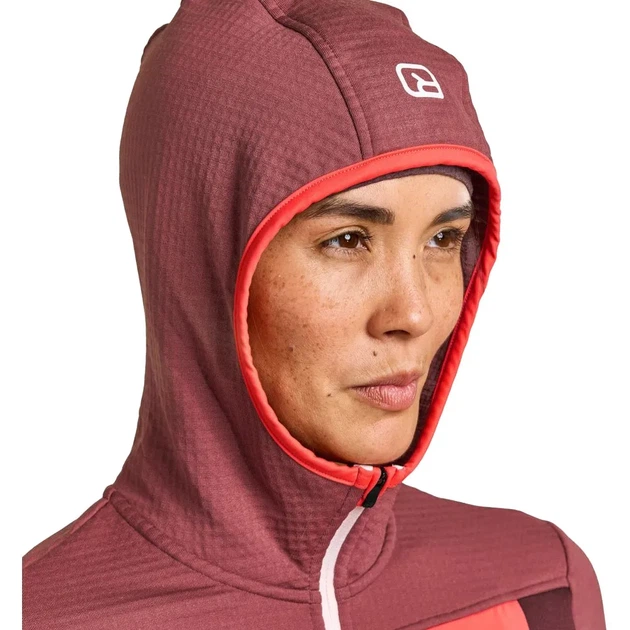 Флісова кофта Ortovox Fleece Grid Hoody Wmn Mountain rose S (100077561) - изображение 4