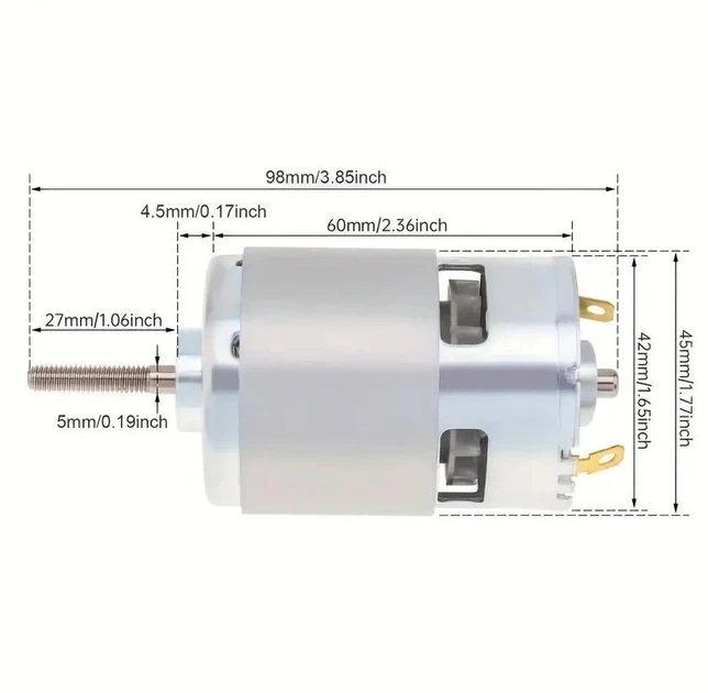 Двигатель для аккумуляторного триммера RS 755 21V Мотор на газонокосилку RS-755 21В Электродвигатель RS755 с резьбой М5 - Фото 2 Двигатель для аккумуляторного триммера RS 755 21V Мотор на газонокосилку RS-755 21В Электродвигатель RS755 с резьбой М5 - изображение 2