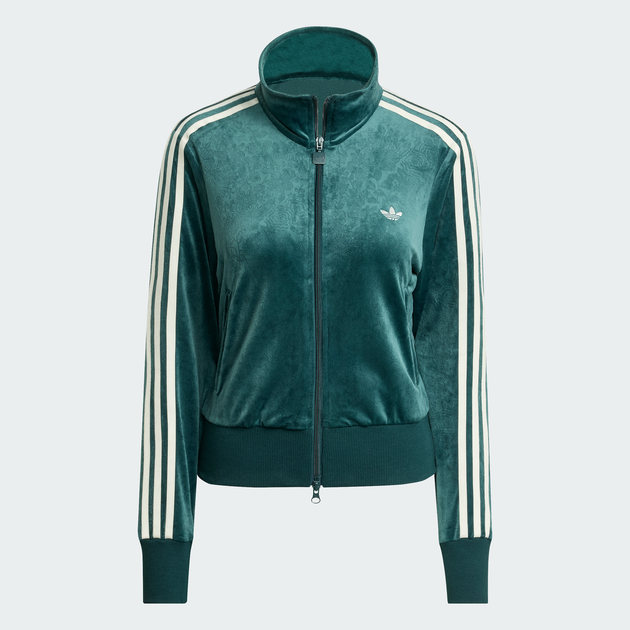Толстовка на молнии без капюшона женская Adidas Originals X Liberty London Debossed Velvet Firebird JW5267 M Зеленая (4068811573416) - Фото 14 Толстовка на молнии без капюшона женская Adidas Originals X Liberty London Debossed Velvet Firebird JW5267 M Зеленая (4068811573416) - изображение 14