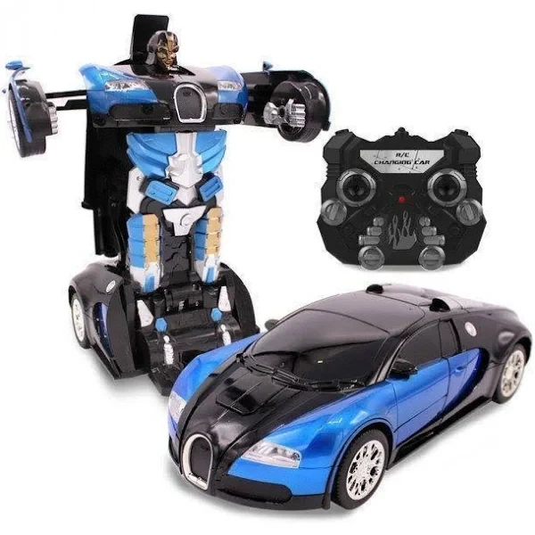 Радиоуправляемая машинка No Brand Bugati робот с пультом 1:18 Robot Car синий (2086350965) - изображение 4