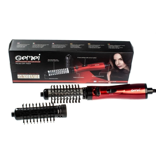 Мультистайлер многофункциональный Gemei GM-4829 фен/щетка/расческа для укладки волос 800 Вт (1831398749) - изображение 2