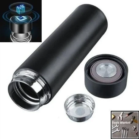 Умный термос с индикатором температуры сенсорный OPT-TOP T-Bottle 919 500 мл Black (2019461064) - изображение 2