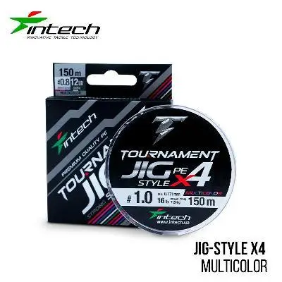 Шнур плетений Intech Tournament Jig Style PE X4 Multicolor 150m (0.8 (12lb / 5.44kg)) FS0649512 - Фото 1 Шнур плетений Intech Tournament Jig Style PE X4 Multicolor 150m (0.8 (12lb / 5.44kg)) FS0649512 - зображення 1