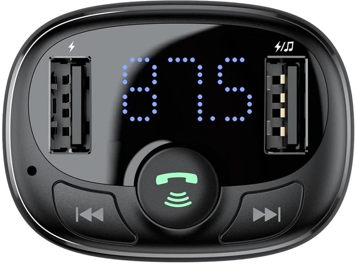 FM-модулятор Baseus FM Launcher S-09A (Bluetooth / 2xUSB / Hands-Free) Black - Фото 3 FM-модулятор Baseus FM Launcher S-09A (Bluetooth / 2xUSB / Hands-Free) Black - изображение 3