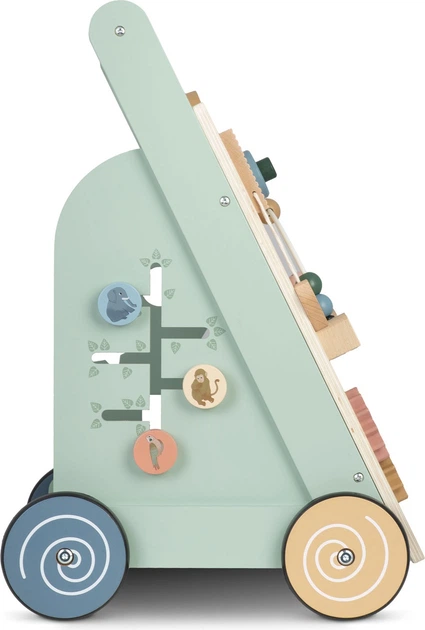 Дерев'яний ходунок-каталка для дітей Nukido NK-857 навчальний з рухомими елементами (5903890622220) - зображення 3