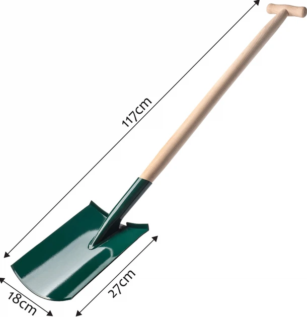 Лопата металева Kadax 117 x 18 см Зелена (K1345) - зображення 6