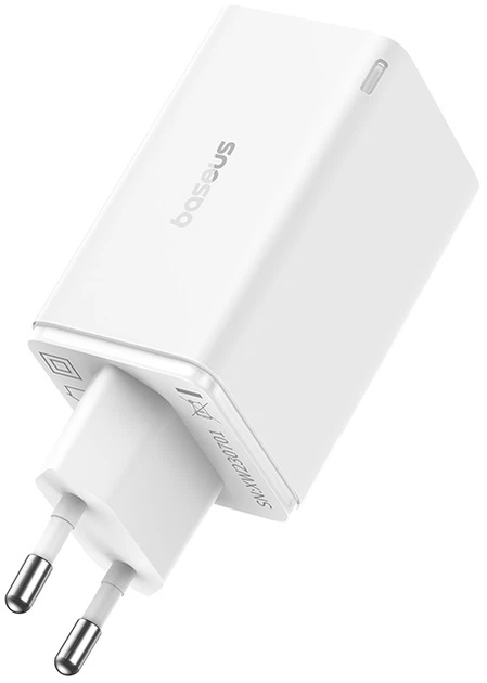 Ładowarka sieciowa Baseus GaN6 Pro 2 x USB-C + 2 x USB-A 65 W White (6932172644437) - obraz 4