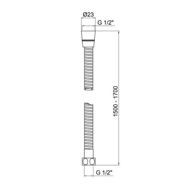 Шланг Lidz Niagara 06 1,5-1,7 м LDNIA06CRM35454 Chrome - изображение 2