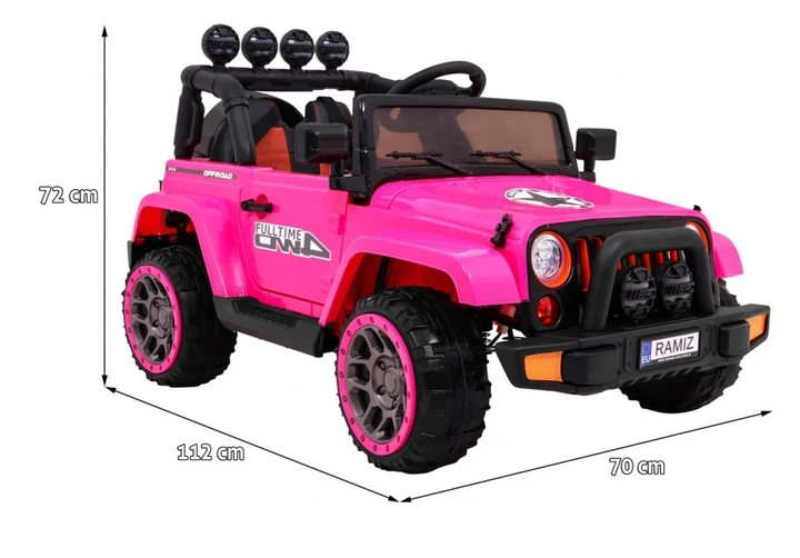 Samochód elektryczny dla dzieci Full Time 4WD Różowy (5903864904666) - obraz 14