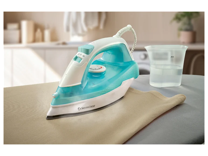 Паровой утюг SilverCrest SDBG 2200 A1 керамическая подошва 2180 Вт White/Turquoise - изображение 7