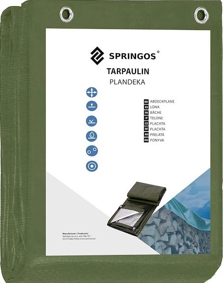 Брезент Springos 4 x 7 м 120 г/м2 Зелений (GA2129) - зображення 12