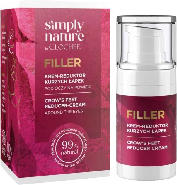 Крем для шкіри навколо очей Clochee Simply Nature Filler від зморшок 15 мл (5905616138626) - зображення 2