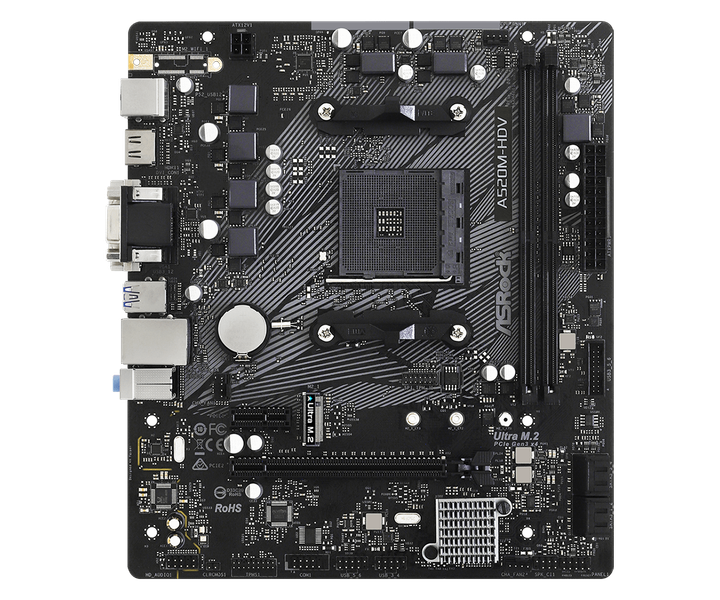 Материнська плата ASRock A520M-HDV Socket AM4 (A520M-HDV) - Фото 1 Материнська плата ASRock A520M-HDV Socket AM4 (A520M-HDV) - изображение 1
