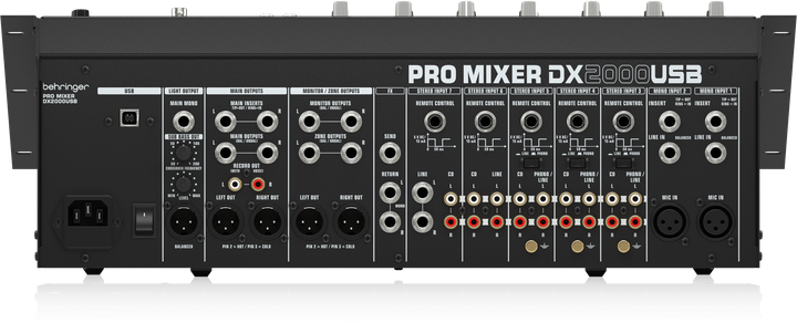 Mikser audio Behringer PRO MIXER DX2000USB 7-kanałowy (000-96801-00010) - obraz 5