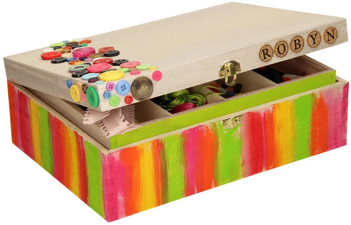 Творчий набір Playwood Прикрась власну дерев’яну швейну скриньку SL050 (8719348006491) - зображення 5