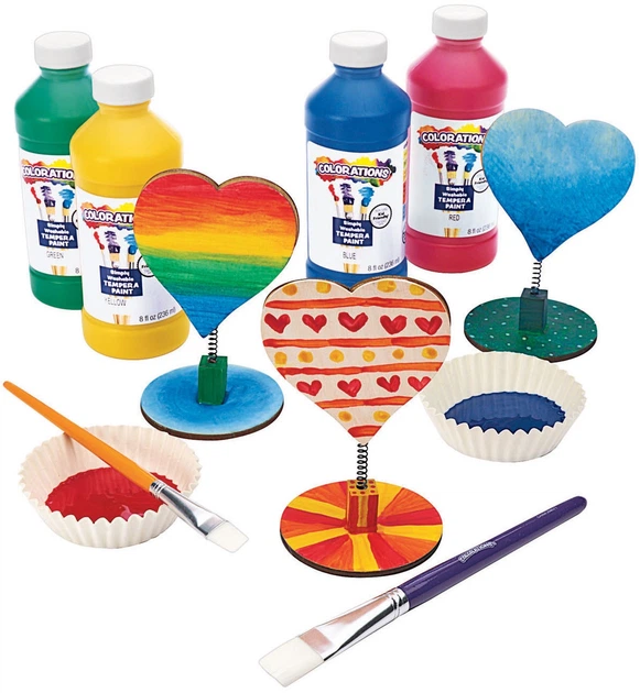 Творчий набір Colorations Прикрась дерев’яний тримач для нотаток «Серце» 12 елементів LOVENOTE (5710903701083) - зображення 3