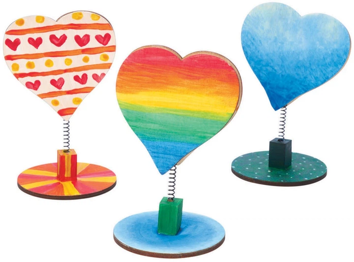 Творчий набір Colorations Прикрась дерев’яний тримач для нотаток «Серце» 12 елементів LOVENOTE (5710903701083) - зображення 5