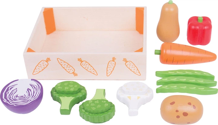 Zestaw do zabawy Bigjigs Toys pudełko z warzywami drewniane 2999598 (691621174777) - obraz 4