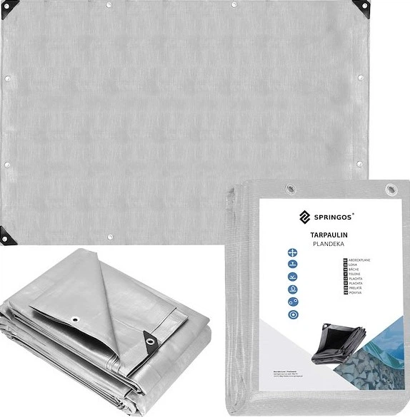 Брезент Springos 3 x 5 м 210 г/м2 Сірий (GA2146) - зображення 12