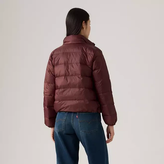 Жіноча куртка-пуховик Levis M бордова - Фото 3 Жіноча куртка-пуховик Levis M бордова - зображення 3
