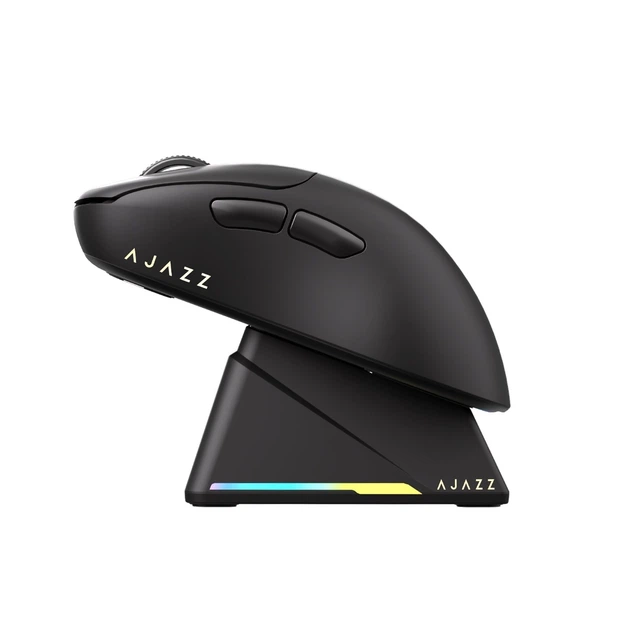 Игровая мышка Ajazz 179 Apex / Три режима подключения / С док-станцией и экраном / Black - изображение 2