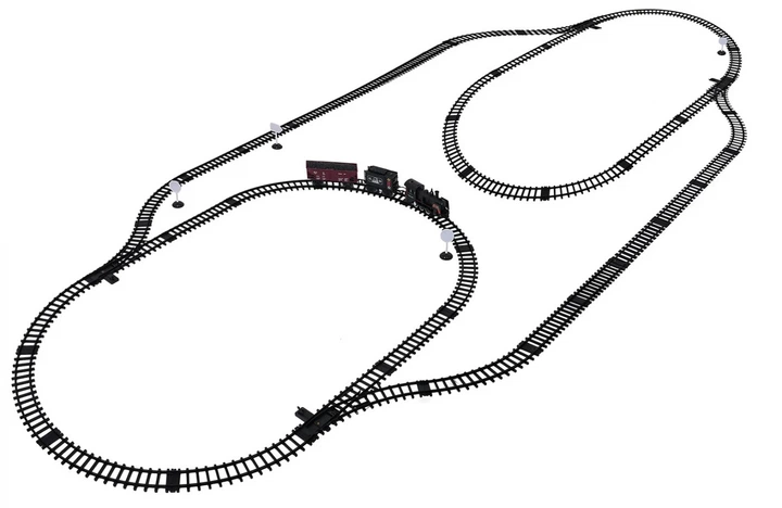 Kolejka Retro Silver Way MEGA z funkcją dymu świateł i dźwięku (5903864973143) - obraz 2