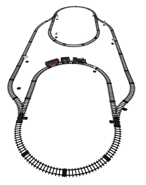 Kolejka Retro Silver Way MEGA z funkcją dymu świateł i dźwięku (5903864973143) - obraz 3