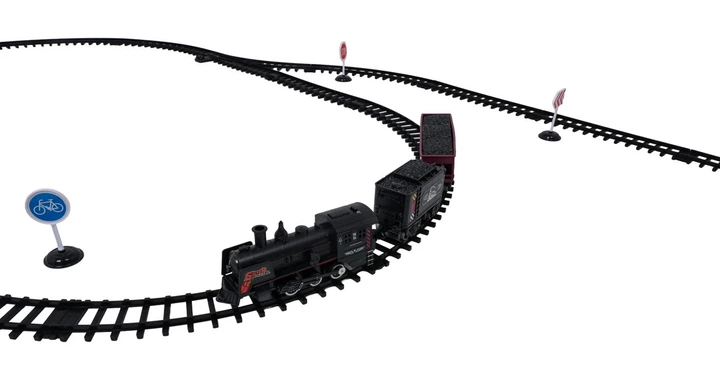 Kolejka Retro Silver Way MEGA z funkcją dymu świateł i dźwięku (5903864973143) - obraz 8