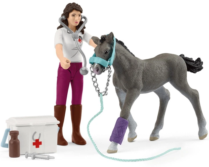 Набір фігурок Schleich Horse Club Пані Крамер з лошам 42752 (4059433992761) - зображення 2