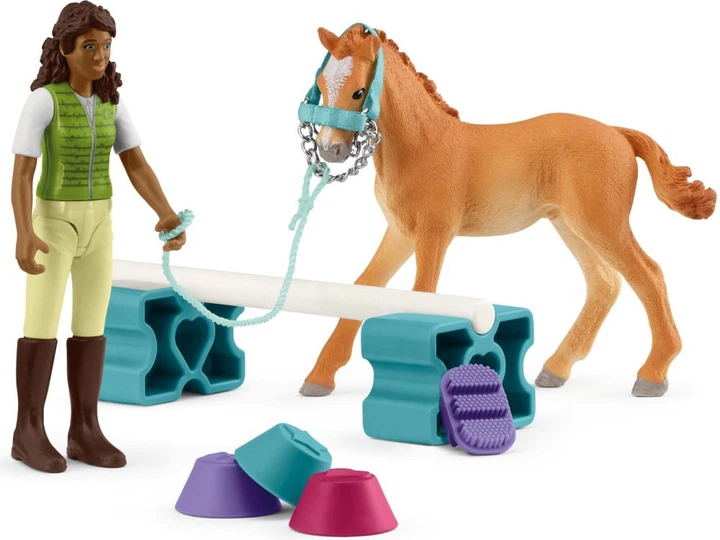 Набір фігурок Schleich Horse Club Тренувальний набір для лошат 42756 (4059433992808) - зображення 2