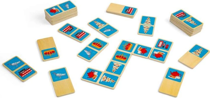 Gra planszowa Bigjigs Toys London Domino 28 szt. (691621850503) - obraz 3