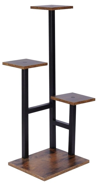 Стійка для квітів металева Vilde 4-рівнева 84 см Коричнева (5904316470579) - зображення 3