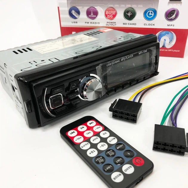 Автомагнитола MP3-1096 BT ISO со съемной панелью 4х50W, Магнитофон для машины авто автомобиля - изображение 2