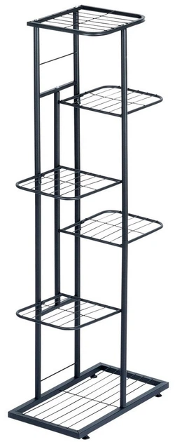 Стійка для квітів металева Vilde 6-рівнев 106 см Чорна (5904316453541) - зображення 2