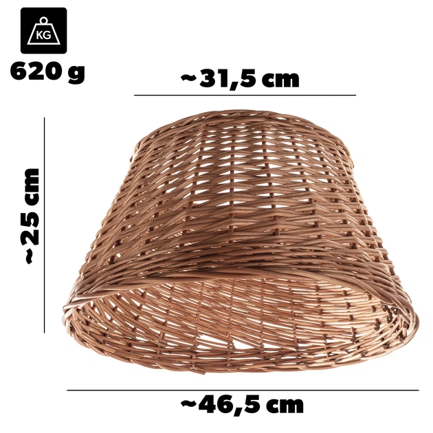 Osłona na stojak pod choinkę Kadax wiklinowa 45 cm (5906638309100) - obraz 3