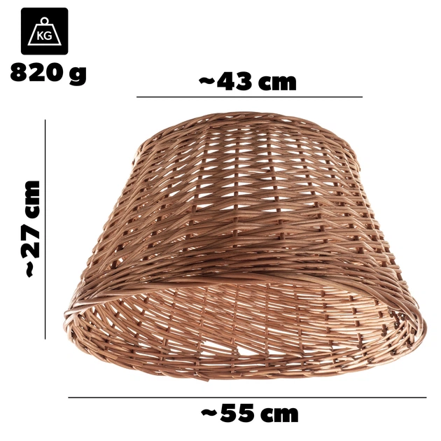 Osłona na stojak pod choinkę Kadax wiklinowa 55 cm (5906638309124) - obraz 3