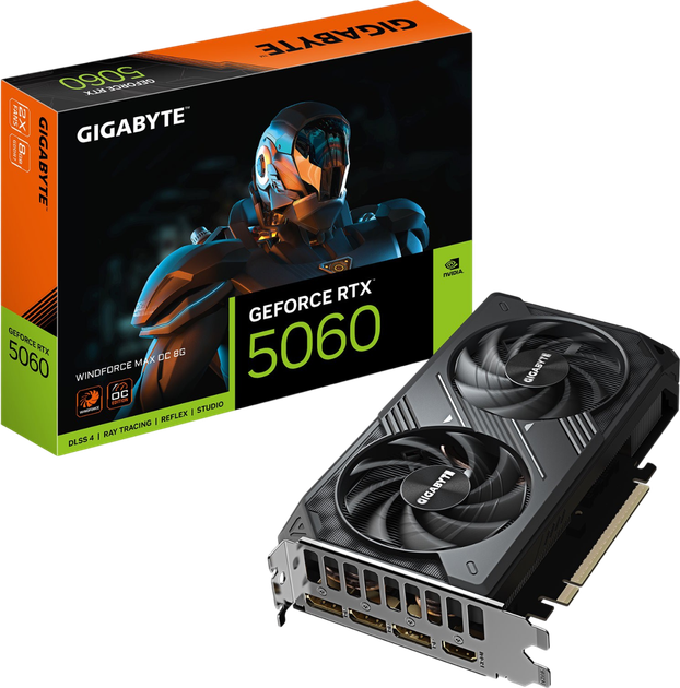 Відеокарта GeForce RTX 5060 8GB Gigabyte Windforce Max OC (GV-N5060WF2MAX OC-8GD) - изображение 3