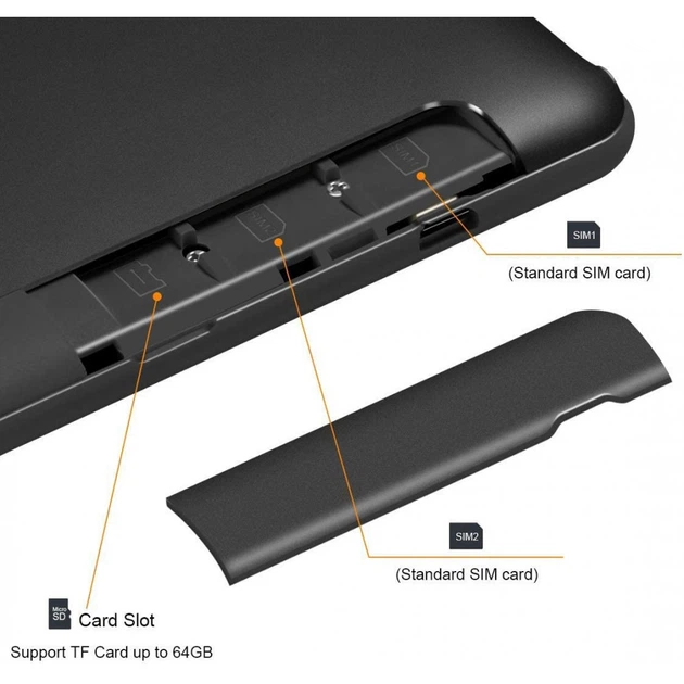 Планшет Dieniu E101GC 10.1"IPS Android 7.0 4G LTE Dual Sim 4/16Gb Black - зображення 5