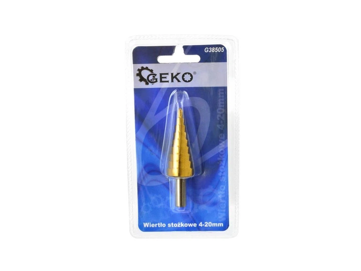 Сверло ступенчатое 4-32 мм HSS Geko G38500 (Код7072) - Фото 2 Сверло ступенчатое 4-32 мм HSS Geko G38500 (Код7072) - изображение 2
