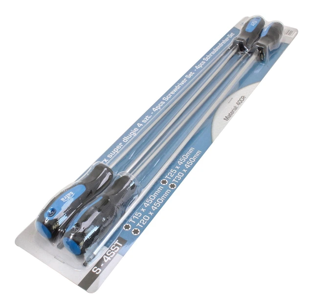 Набор длинных отверток TORX 450 мм 4 шт. SATRA S-4SST (Код6707) - изображение 3