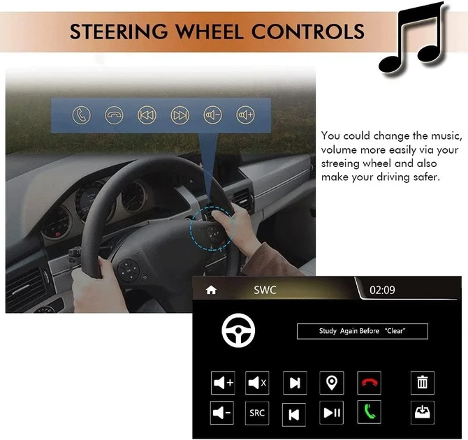 Автомагнітола SWTNVIN Car Radio for BMW E46 M3 Rover 75 MG ZT / 7'' / SD / USB / WI-FI / GPS / Bluetooth / Black Б/В - изображение 5