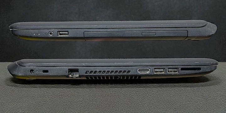 Ноутбук Б-класс HP 17-p023ng / 17.3" (1600x900) TN / AMD E1-6010 (2 ядра по 1.35 GHz) / 4 GB DDR3 / 120 GB SSD / AMD Radeon R2 Graphics / WebCam / DVD-ROM / Без АКБ б/у - Фото 6 Ноутбук Б-класс HP 17-p023ng / 17.3" (1600x900) TN / AMD E1-6010 (2 ядра по 1.35 GHz) / 4 GB DDR3 / 120 GB SSD / AMD Radeon R2 Graphics / WebCam / DVD-ROM / Без АКБ б/у - изображение 6